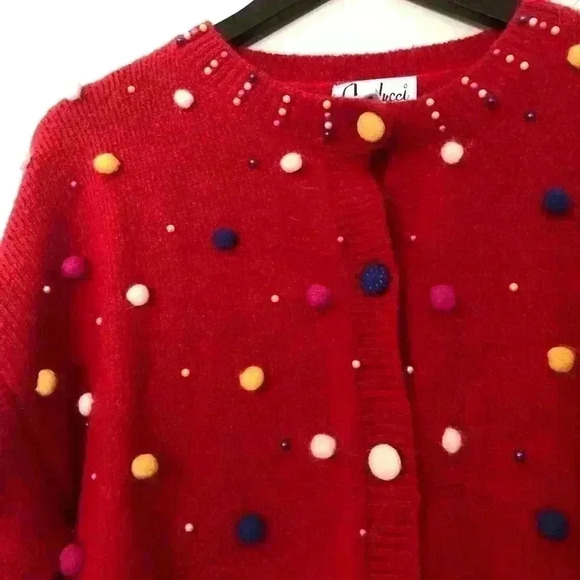 Carducci Vintage Abstract Pom Pom Sweater - Picture 3 of 4